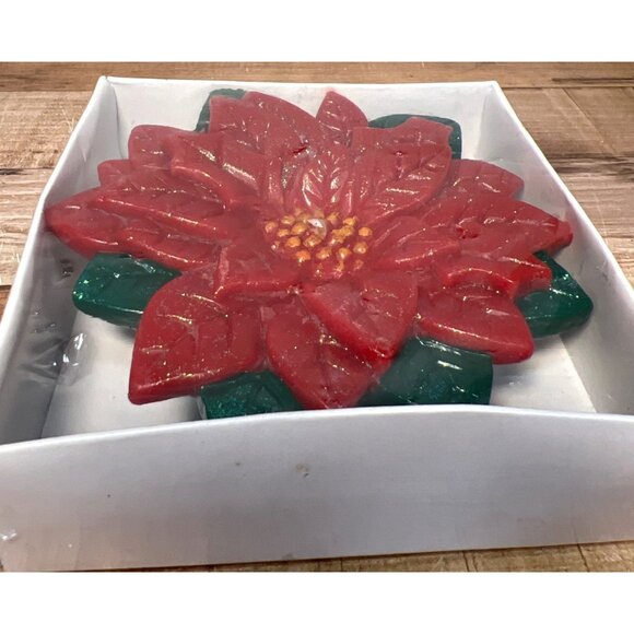 Poinsettia Shaped Candle By Aracely Interior Decor - Picture 2 of 4